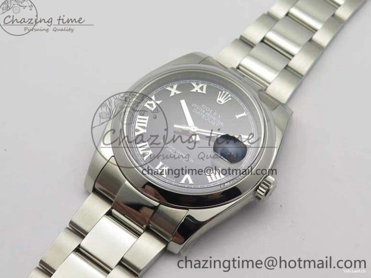 DateJust SS 36mm Best 904L SA3135 Bracelet 116200 Roman Dial SS On ARF Black Oyster 1:1 Edition 0322